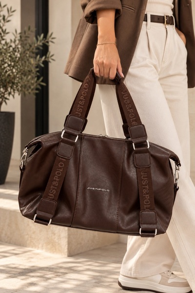 Just Polo Brown Sports Bag Shoulder Bag