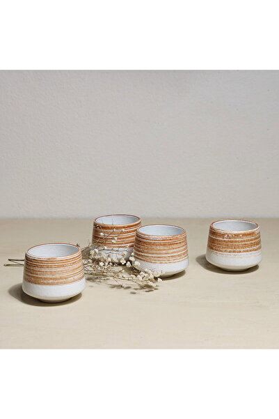 CAVO Porcelain Cup Set 4 Pcs Brown