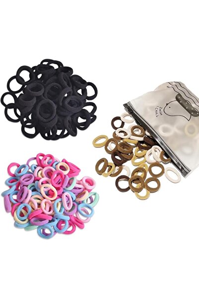 GENERAL 300 Coloured Hair Rings Multicolor Baby Hair Bands Candy Color Cotton...
