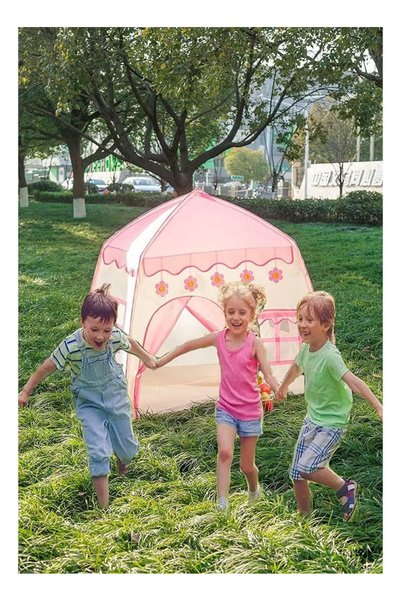 Generic Brand kid's tent pink flower house, withball light