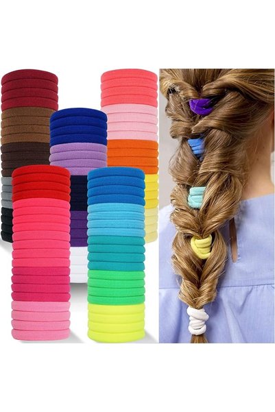 CÉLLOT 100PCS Hair Ties for Women,No Crease Elastic Hair Ties,4cm in Diameter...