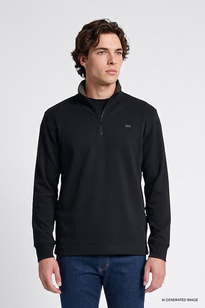 Lee Pamuklu Regular Fit Normal Kesim Bisiklet Yaka Logo Detaylı Sweatshirt