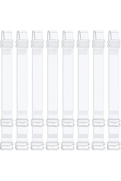 GENERAL Invisible Clear Bra Straps Soft 4 Pairs Max Length 65 cm Transparent ...
