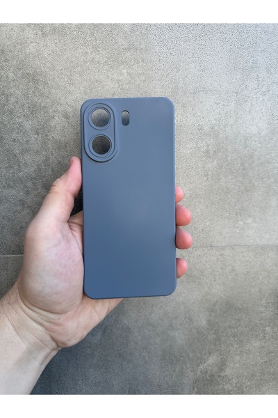 YZGOLDEN حافظة متوافقة مع هاتف Redmi 13C باللون الرمادي مع حماية للكاميرا وغط...
