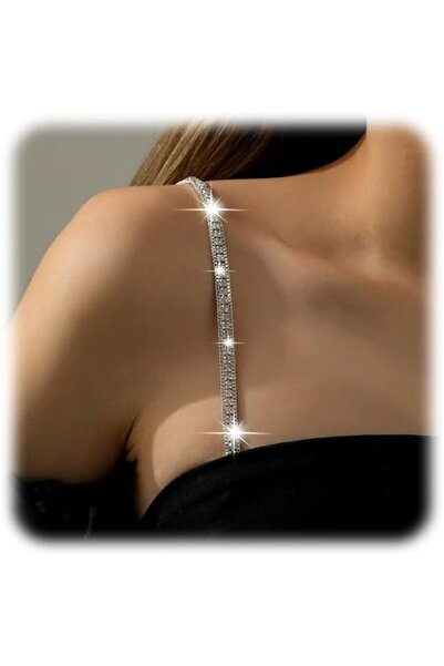 GENERAL FloralGrace Rhinestone Bra Straps, Adjustable Glitter Shoulder Straps...