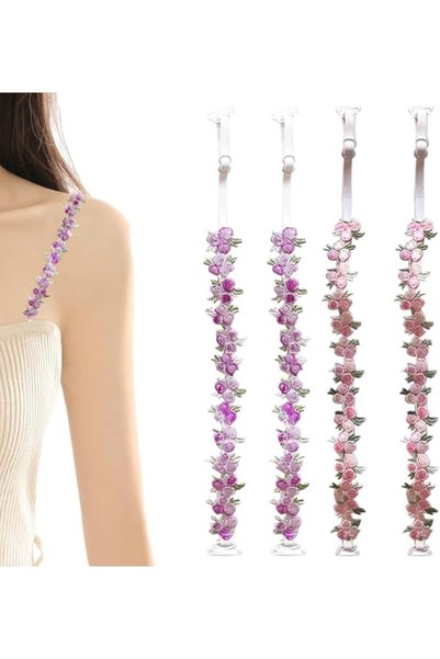 GENERAL 2 Pairs Bra Straps Clip, Bra Straps Slide, Removable, Bra Straps with...