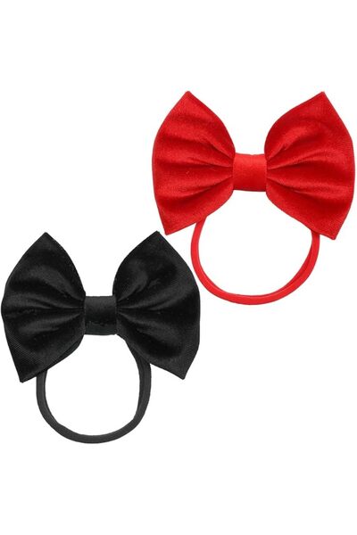 Aphumedc 2Pcs Christmas Velvet Ribbon Hair Bows, Tied Bows Handmade Soft Hair...