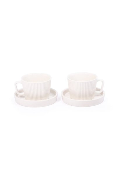 Violet Ceramic Cup Set 2 Pieces 250 ml