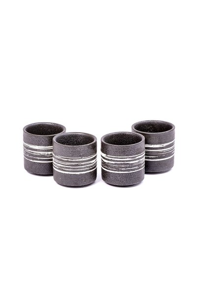 Violet Ceramic Mug Set 4 Pcs 200ml
