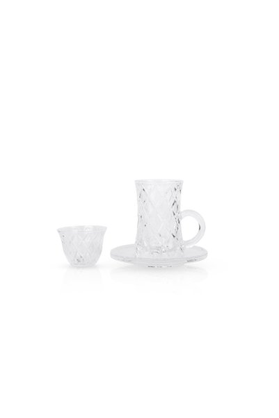 Glaze طقم بيالات زجاج 18 قطعة من جلايز