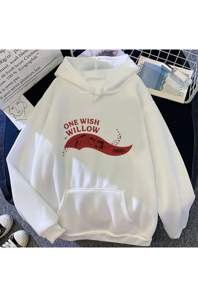 Vordevia One Wish Printed Cotton 3 Thread Threaded Oversize Sweatshirt