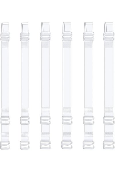 GENERAL Clear Bra Straps, 3-Pairs Invisible Bra Straps Soft Transparent Adjus...