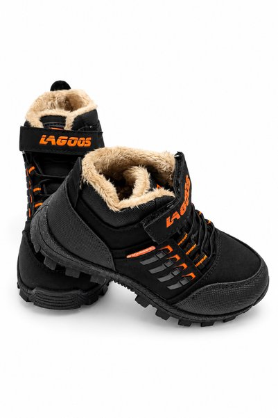 MYSİA Çocuk Bot Kürklü İç Astarlı Kalın Tabanlı Kışlık Outdoor Bot