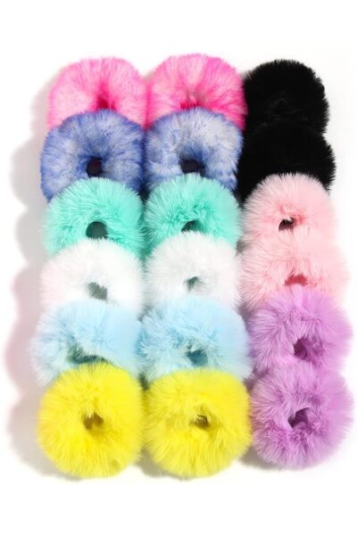 SUSULU Fuzzy Furry Hair Accessories - Artificial Fuzzy Faux Fur Hair Band, Ro...