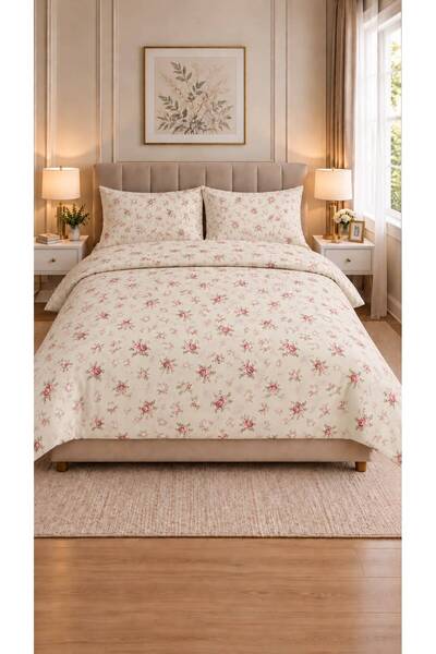 AHSEN TASARIM طقم غطاء لحاف مزدوج مقاس 160×200، تصميم عصري، منقوش، أنيق، ذو م...