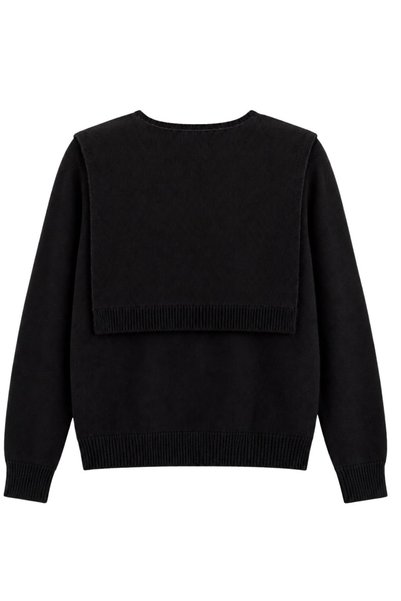 Yefrastore Women's Black Shawl Collar Knitwear Sweater