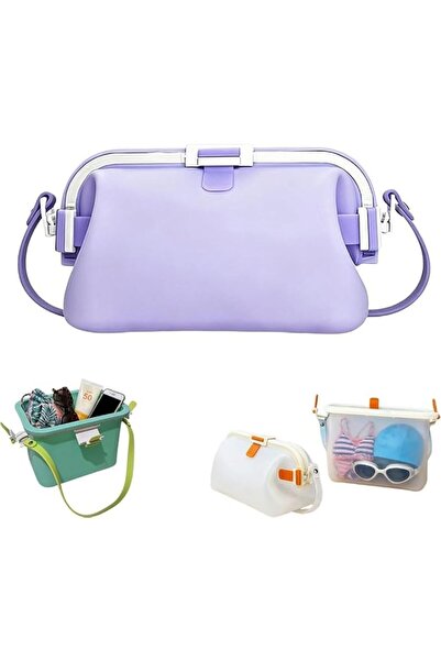 GENERAL Waterproof Silicone Tote Bag, Foldable Jelly Beach Bag for Women, Lea...