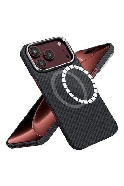 Techsuit Калъф за iPhone 17 Pro, iPhone 18 Pro, от арамидни влакна, с MagSafe...