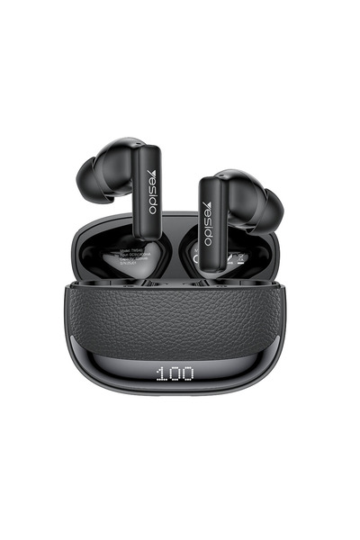 Yesido Ακουστικά Bluetooth TWS40, ANC & ENC με Θήκη Φόρτισης, ΒΤ6.0 Μαύρο