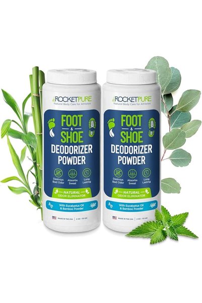 Rocket Shoes مسحوق روكيت الطبيعي النقي للقدمين للتحكم في الروائح ومزيل رائحة ...