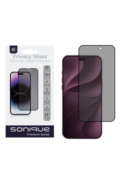 Sonique Γυαλί Απορρήτου Σειρά Premium HD Πλήρης Κάλυψη 9H Apple iPhone 18 Pro...
