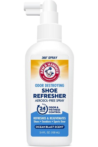 Arm&Hammer رذاذ أرم آند هامر لتجديد وتعطير الأحذية، برائحة المحيط، 3.4 أونصة