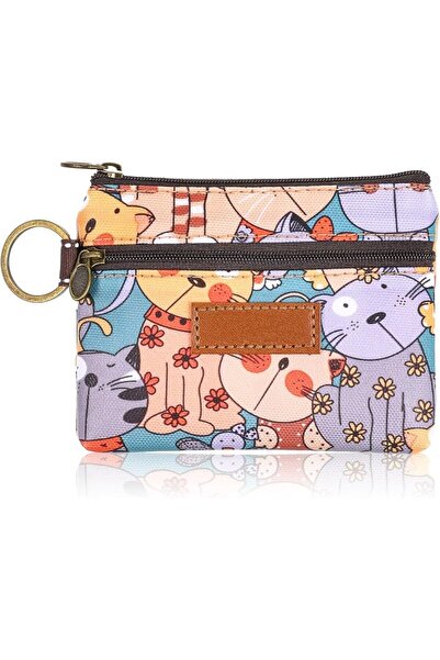 Ptwola Waterproof Coin Wallet Small Leather Coin Purse Cute Blocking Cash Cha...