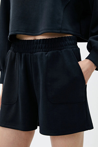 soft&basic Pantaloni scurți de damă din bumbac, cu buzunare, elastici, care n...