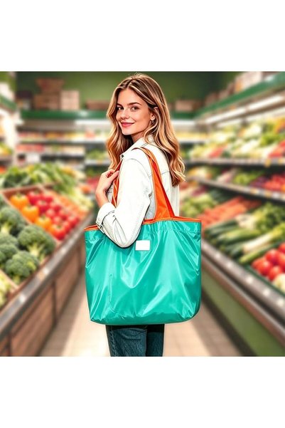 NEVİN LARGE SİZE Large Capacity Tote Bag, Lightweight Foldable Grocery Handba...