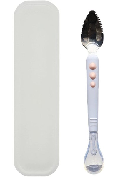 Generic Small Silicone Spoon Double-Headed with Storage Box