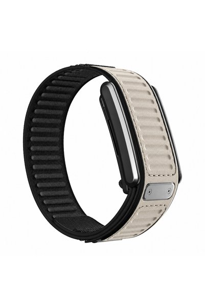 Alstrap WHOOP 5.0 One / Peak / MG Life Uyumlu Deri Görünümlü Cırtlı Kordon Ka...