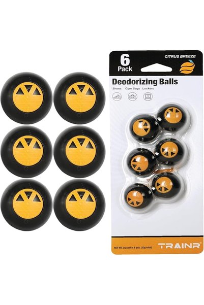 Trainr Citrus Breeze Deodorizing Balls 6-Pack TRNR-DB-CB, Shoe Deodorizer Bal...
