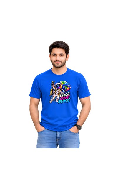 PRINTSHOP4ME Astronaut Space Men's T-Shirt | Short Sleeve | Cotton Casual Wear