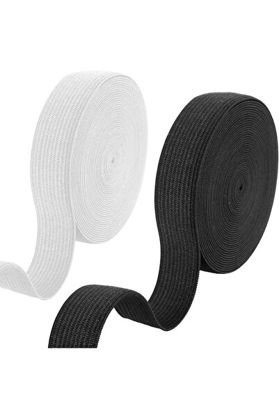 KASTWAVE Elastic for Sewing 20mm, 7 Meters Black & White Elastic, Flat Sewing...