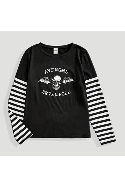Toum Tricou oversize unisex cu imprimeu metal music pe mânecă