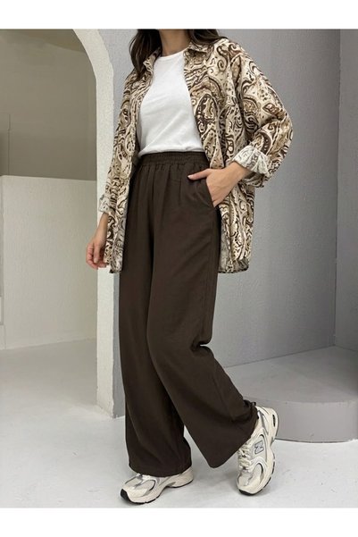 Generic Brand Washable Pants with Pockets - Brown