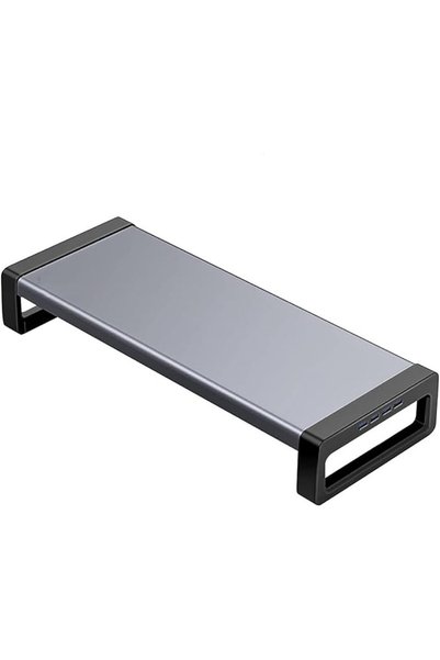 GENERAL حامل كمبيوتر عالمي من الألومنيوم مع منفذ USB 3.0 ومنظم للمكتب مناسب ل...