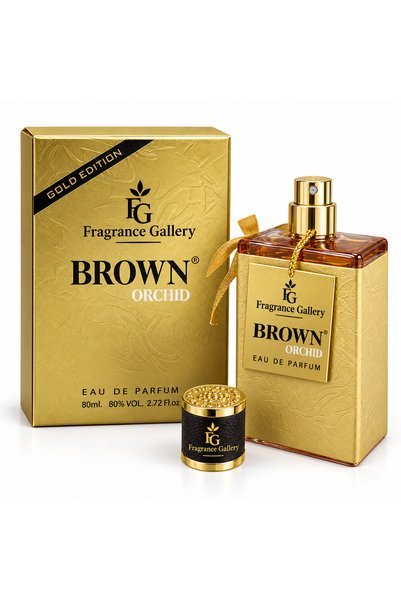 Fragrance Gallery Brown Orchid Gold Edition Eau de Parfum, 80 ml, Citrus Floral Woody Perfume