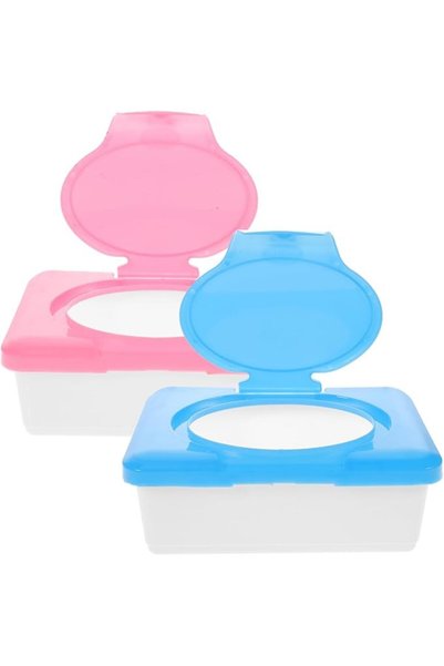 HEALLILY 2Pcs Baby Wet Tissue Box Baby Wipe Dispenser Storage Box Wet Wipe Ca...