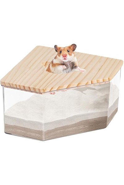 Generic Hamster Dust Bath Box Shower Digging Area Small Animal Toilet