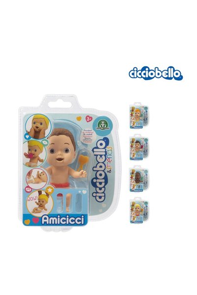 Cicciobello Păpușă Amicicci S1 11 cm, cu suzetă și scutec, Giochi Preziosi