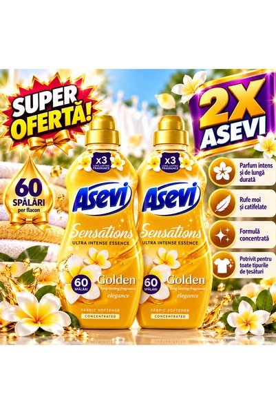 ASEVI Комплект от 2 броя концентрирана течна пелена Sensations Golden Eleganc...