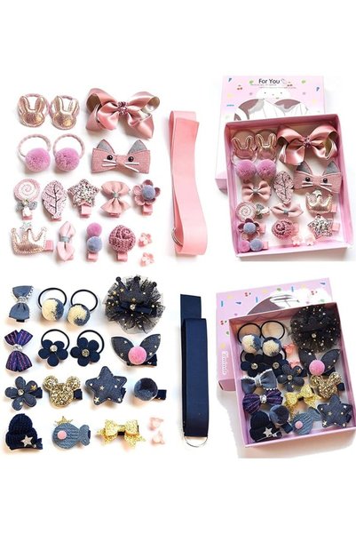 KASTWAVE Baby Girls Hair Accessory Set with Gift Box, 36 Pack Baby Girls Hair...