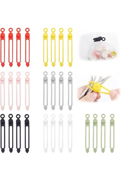 GENERAL 28 Pcs Data Cable Organizer Silicone Headphone Organizers Reusable Si...