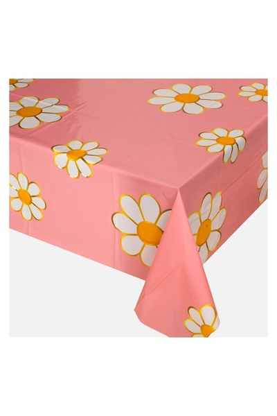 OEM Față de Masă din Plastic Roz cu Margarete 180x120 cm – Protecție și Decor...