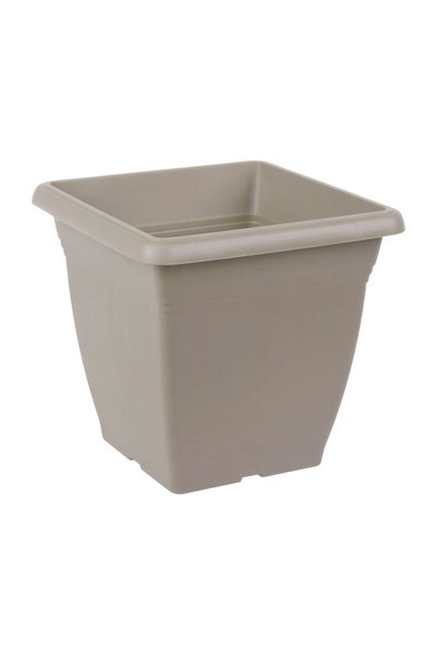 OEM Ghiveci din Plastic pentru Flori Pătrat Moca 25.5x25.5x24.5 cm - 9 L