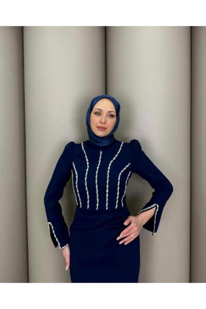 Modarana Nazende Tesettür Taşlı Abiye