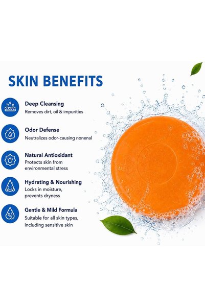 GALLARIAGLOW Persimmon Soap Bar with Rose Extract for Body Odor, For Adult, 100g