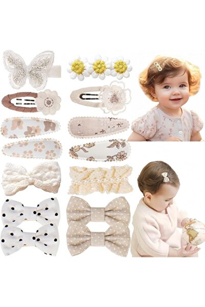 GENERAL Pack of 14 Hair Clips for Girls, Hair Bows, Hair Accessories, Daisy D...