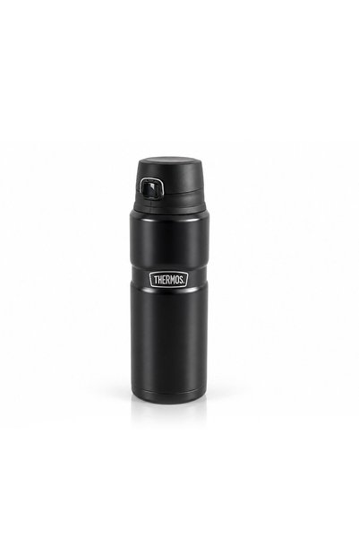 Thermos قارورة حافظة للحرارة من ثيرموس ستانلس ستيل - أسود
